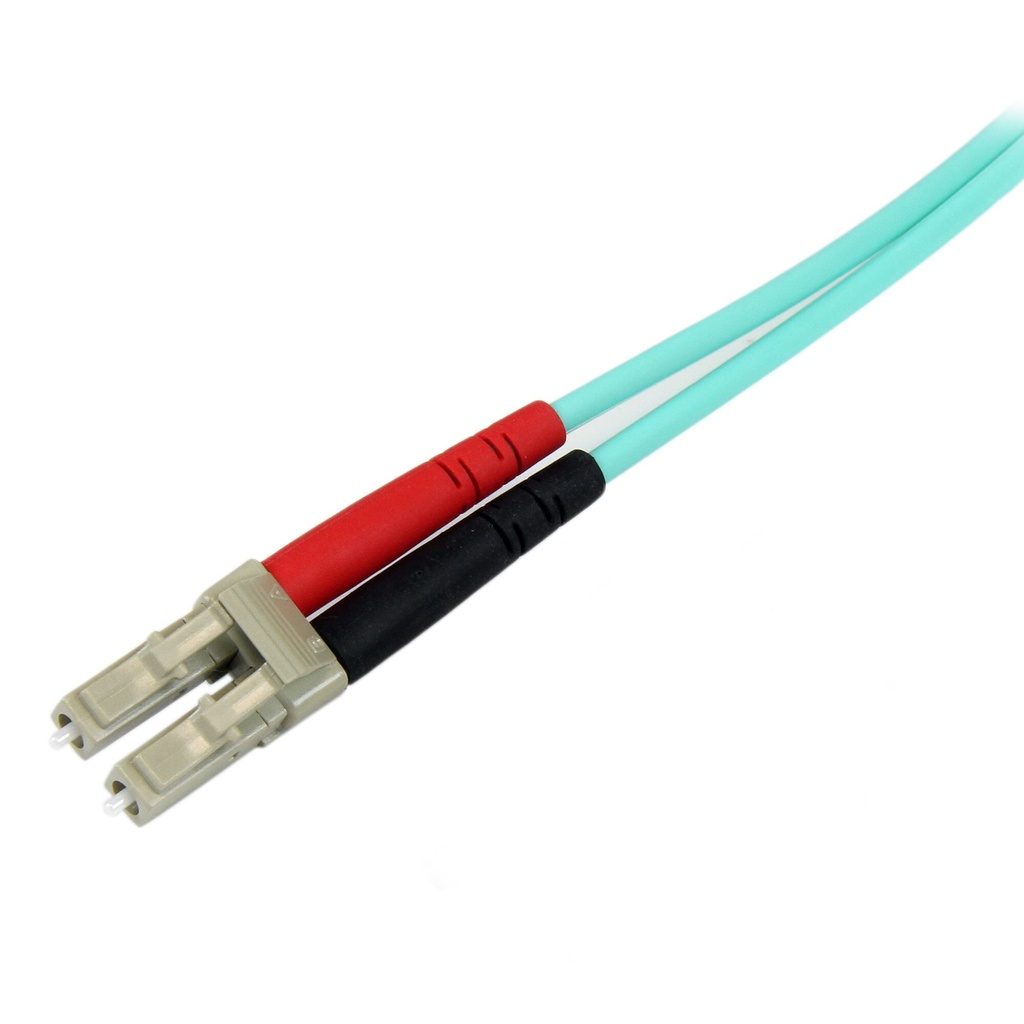 StarTech.com 1m LC/UPC naar SC/UPC OM3 Multimode Glasvezel Netwerkkabel, Full Duplex 50/125µm Zipcord Fiber, 100G Netwerken, L - Afbeelding 3