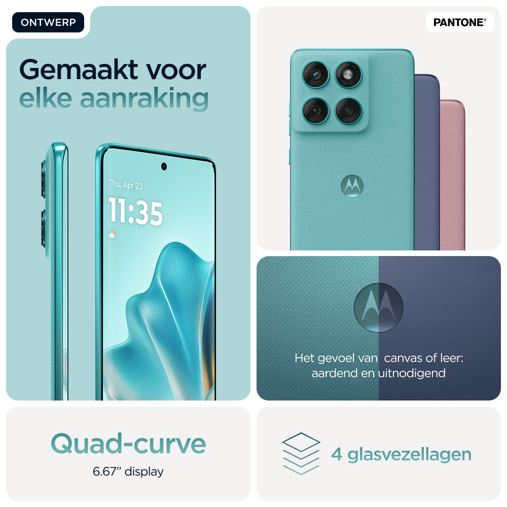 Motorola edge 60 fusion 16,9 cm (6.67") Dual SIM Android 15 5G USB Type-C 8 GB 256 GB 5200 mAh Turkoois - Afbeelding 16
