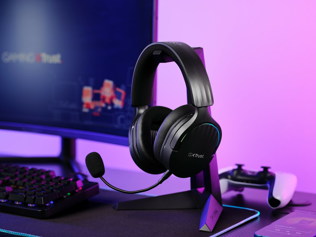 Trust GXT 491 Fayzo Gaming Headset - Draadloze gamingheadset – Bluetooth en USB verbinding – Afneembare microfoon – Zwart - Afbeelding 9