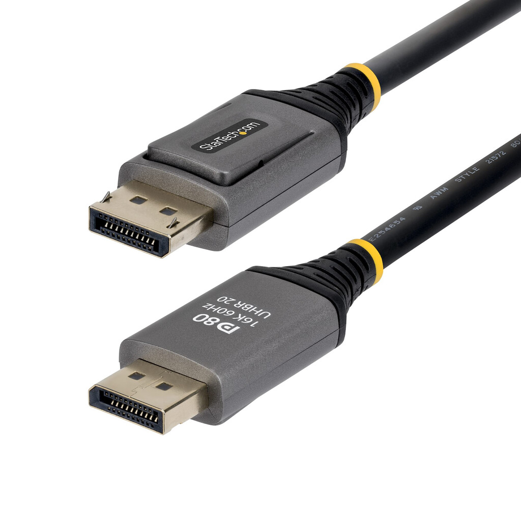 StarTech.com 1,5m DisplayPort 2.1 Kabel, VESA Gecertificeerde DP80 DisplayPort Kabel, Ongecomprimeerde 10K/8K 60Hz, 16K 60Hz/8K - Afbeelding 2