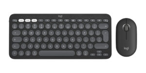 Logitech Pebble 2 Combo for Mac toetsenbord Inclusief muis Universeel RF-draadloos + Bluetooth QWERTY US International Grafiet