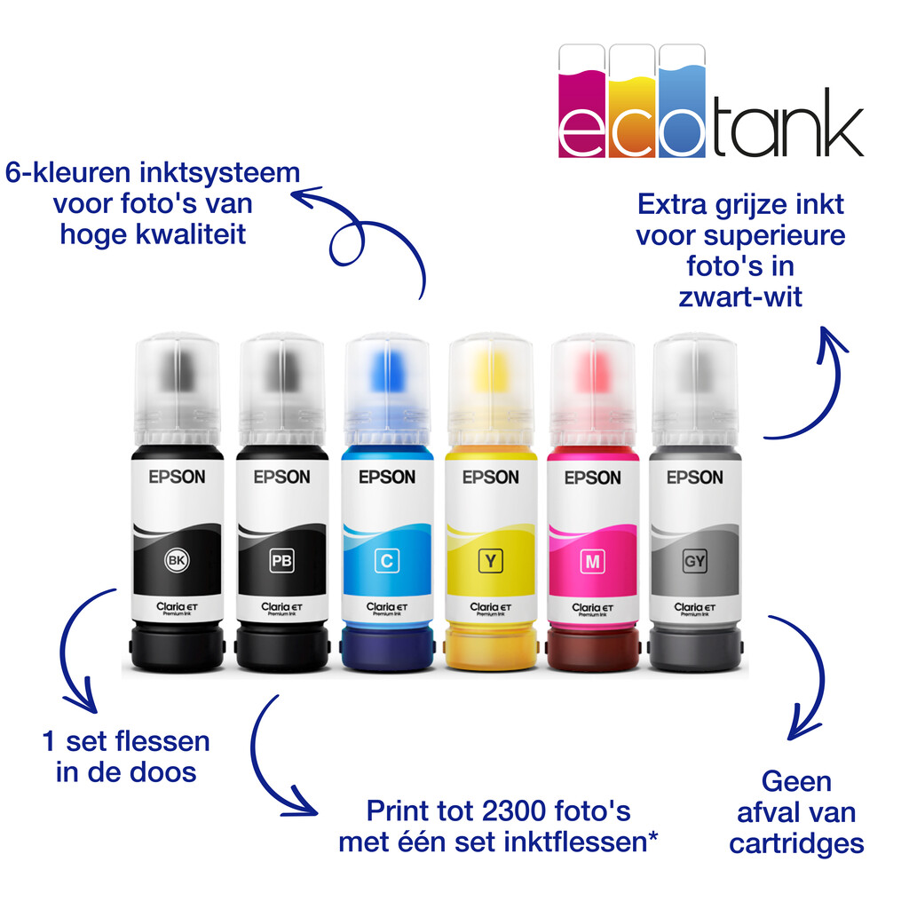 Epson EcoTank ET-8550 A3+ Wi-Fi-fotoprinter met inkttank - Afbeelding 35