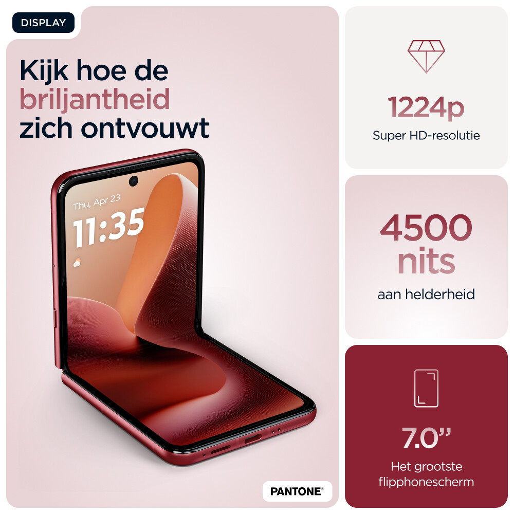 Motorola razr 60 ultra 17,7 cm (6.96") Dual SIM Android 15 5G USB Type-C 16 GB 512 GB 4700 mAh Bordeaux - Afbeelding 35