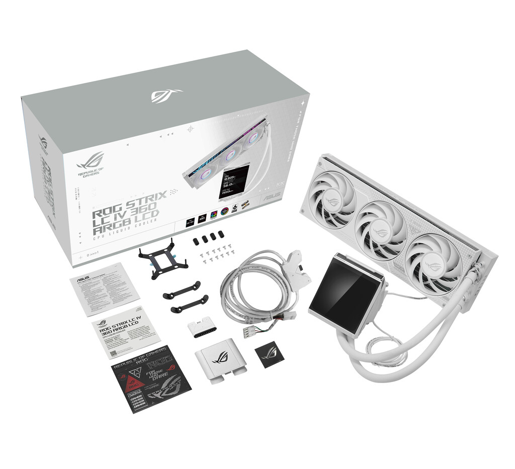 ASUS ROG Strix LC IV 360 ARGB LCD White Edition Processor Kit voor vloeistofkoeling 12 cm Wit - Afbeelding 17