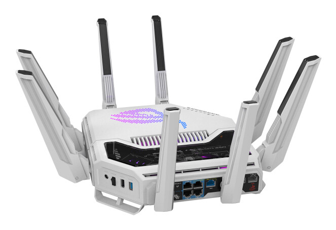 ASUS ROG Rapture GT-BE19000AI draadloze router 10 Gigabit Ethernet Tri-band (2,4 GHz / 5 GHz / 6 GHz) Wit - Afbeelding 9
