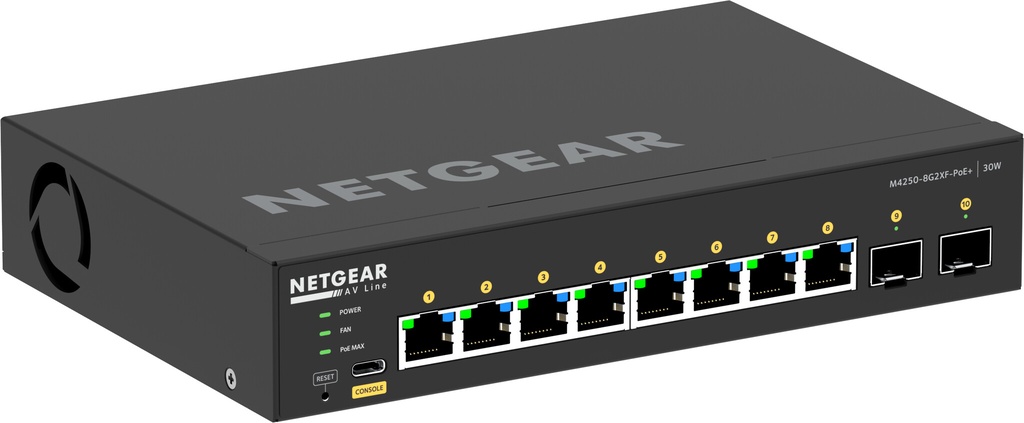 NETGEAR GSM4210PX Managed L2/L3 Gigabit Ethernet (10/100/1000) Power over Ethernet (PoE) Zwart - Afbeelding 9