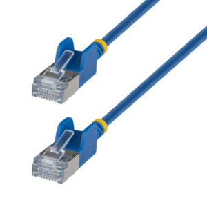 StarTech.com 1m Ultra Dunne Cat6a Netwerkkabel, Blauw, Snagless, FTP, 34AWG Pure Koperdraad, Dunne RJ45 Patchkabel, Individueel