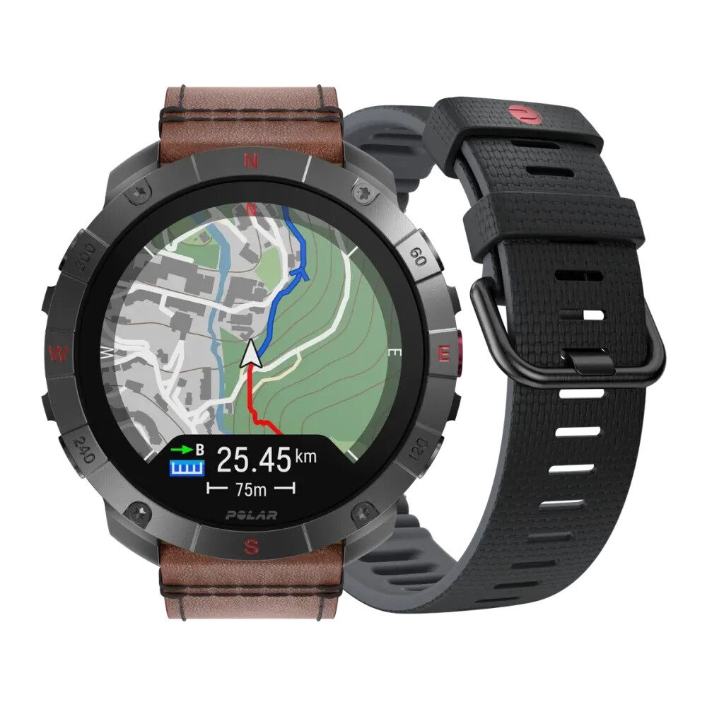 Polar Grit X2 Pro Titan 3,53 cm (1.39") AMOLED Digitaal 454 x 454 Pixels Touchscreen Titanium GPS
