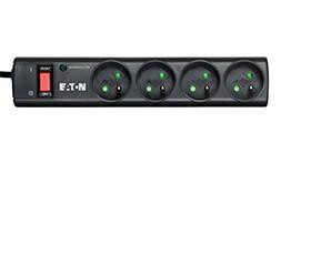Eaton PS4F Overspanningsbeveiliging Zwart, Wit 4 AC-uitgang(en) 220 - 250 V 1 m