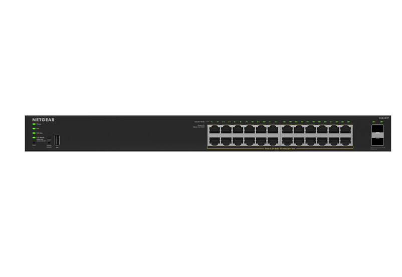 NETGEAR GS324TPv2 Managed L2/L3 Gigabit Ethernet (10/100/1000) Power over Ethernet (PoE) 1U Zwart - Afbeelding 2