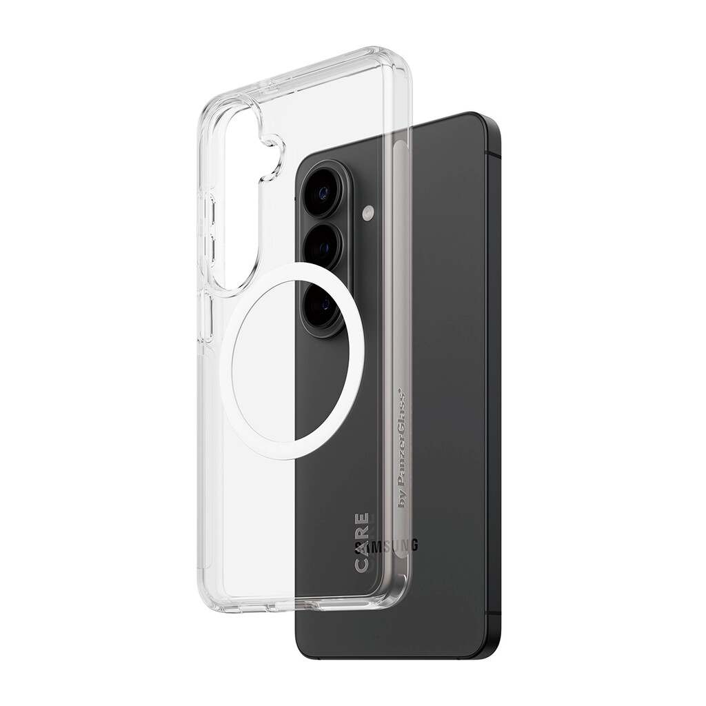 PanzerGlass CARE™ by ® Urban Explorer Case Transparent w. White Qi Samsung Galaxy S26 mobiele telefoon behuizingen H