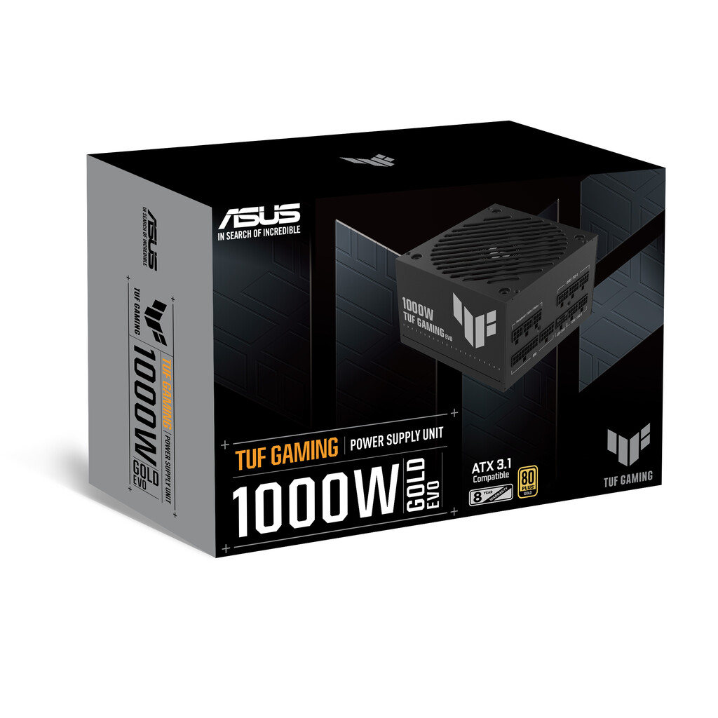 ASUS TUF Gaming 1000W Gold EVO power supply unit 20+4 pin ATX ATX Zwart - Afbeelding 9