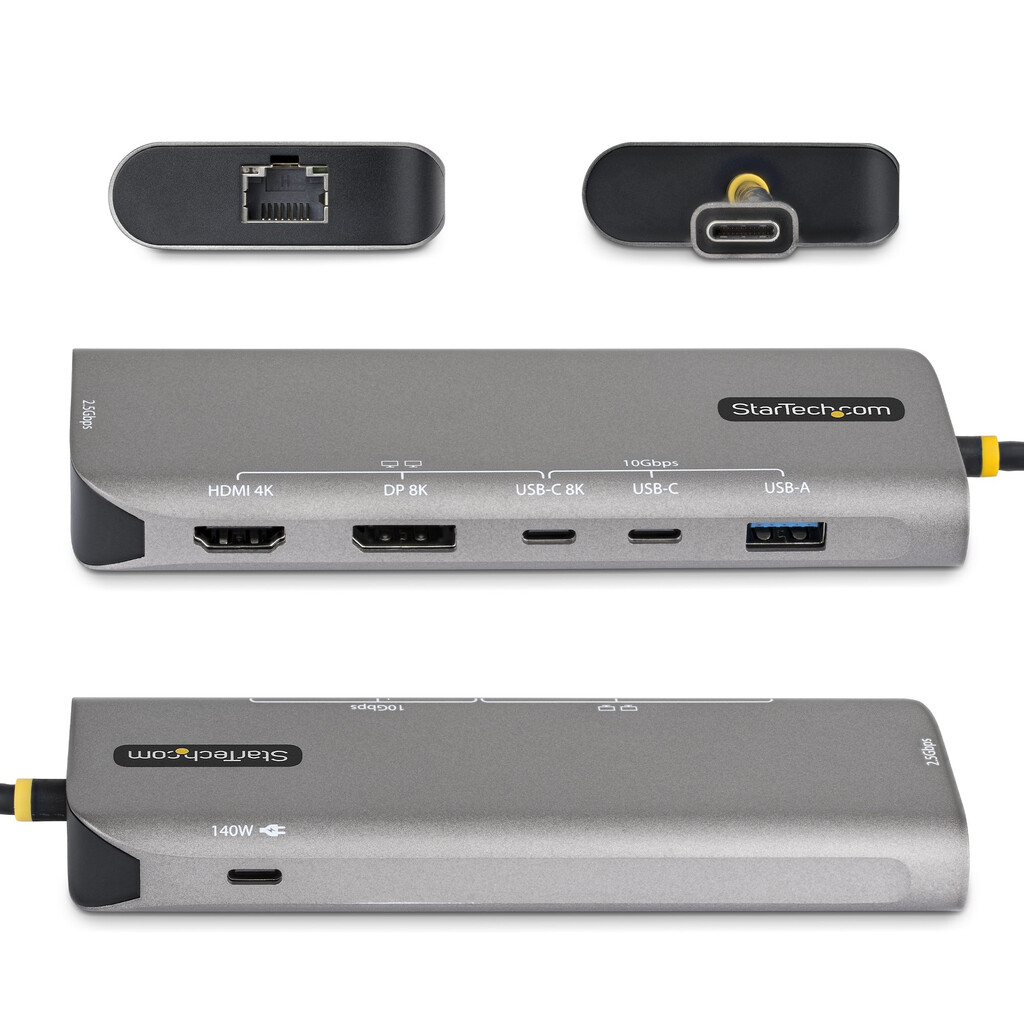 StarTech.com USB4 Multiport Adapter, Driverless Dual 4K voor macOS en Windows, 140W Power Delivery Charging, 3-Port 10Gbps Hub, - Afbeelding 2