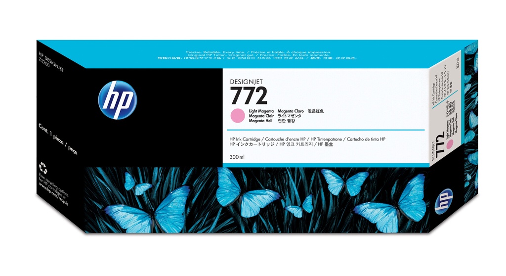 HP 772 licht-magenta DesignJet inktcartridge, 300 ml