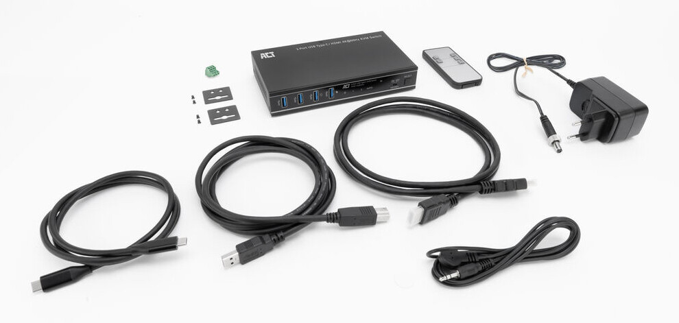 ACT 2-Poorts USB-C/HDMI 4K@60Hz KVM switch - Afbeelding 3