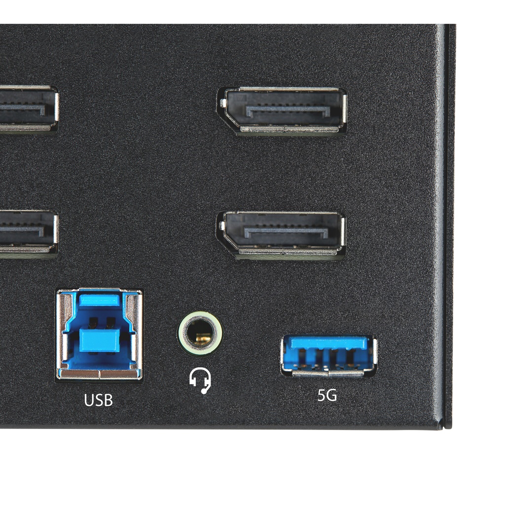 StarTech.com 2 Port Quad Monitor DisplayPort KVM Switch - 4K 60Hz UHD HDR - Desktop 4K DP 1.2 KVM met 2 Port USB 3.0 Hub (5Gbps) - Afbeelding 8