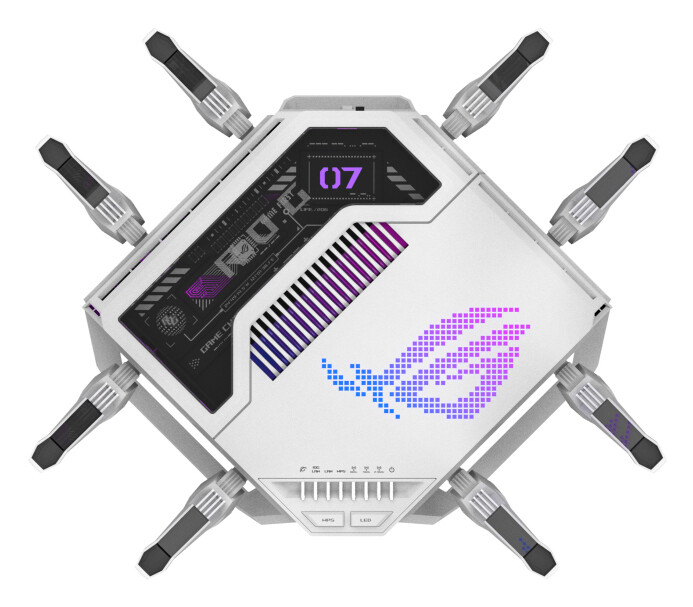 ASUS ROG Rapture GT-BE19000AI draadloze router 10 Gigabit Ethernet Tri-band (2,4 GHz / 5 GHz / 6 GHz) Wit - Afbeelding 4