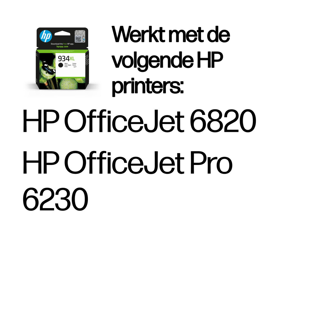 HP 934XL originele high-capacity zwarte inktcartridge - Afbeelding 2