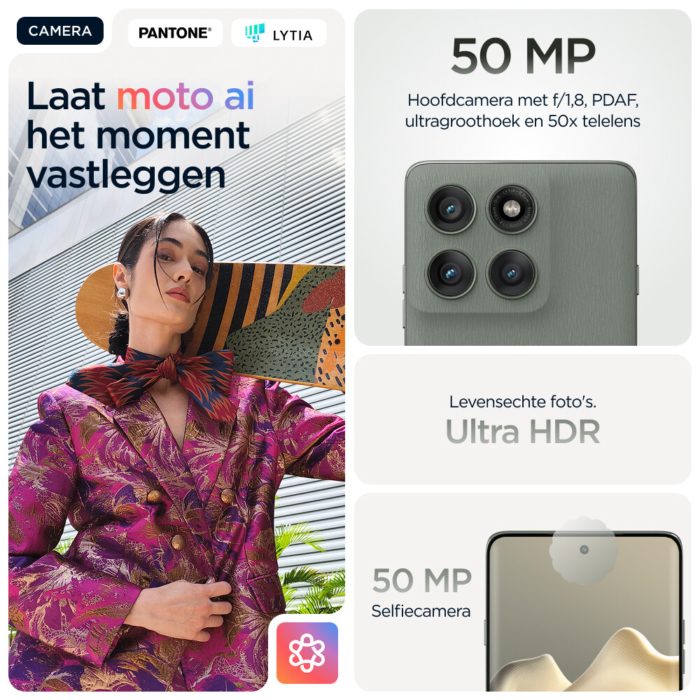 Motorola edge 60 pro 16,9 cm (6.67") Dual SIM Android 15 5G USB Type-C 12 GB 512 GB 6000 mAh Grijs - Afbeelding 4