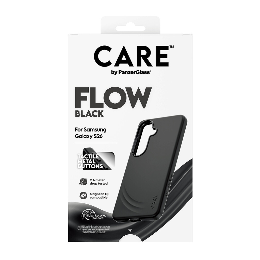 PanzerGlass CARE™ by ® Flow Case Black w. Qi Samsung Galaxy S26 mobiele telefoon behuizingen Hoes Zwart - Afbeelding 3