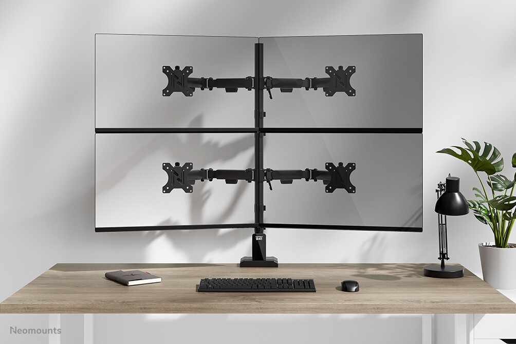 Neomounts DS60-600BL2-2 Quadruple monitorarm voor vier schermen 10-32" - Afbeelding 14