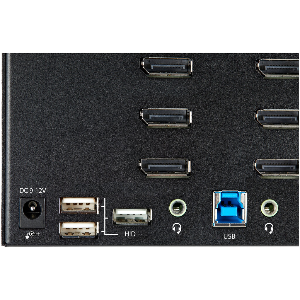 StarTech.com 2 Port Quad Monitor DisplayPort KVM Switch - 4K 60Hz UHD HDR - Desktop 4K DP 1.2 KVM met 2 Port USB 3.0 Hub (5Gbps) - Afbeelding 7