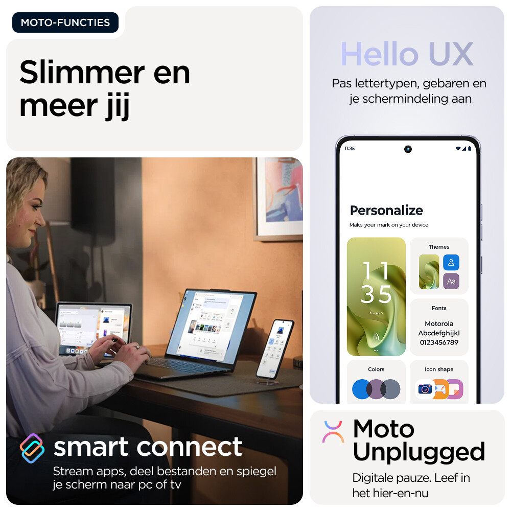 Motorola moto g86 power 5G 16,9 cm (6.67") Dual SIM Android 15 USB Type-C 12 GB 256 GB 6720 mAh Lila - Afbeelding 17