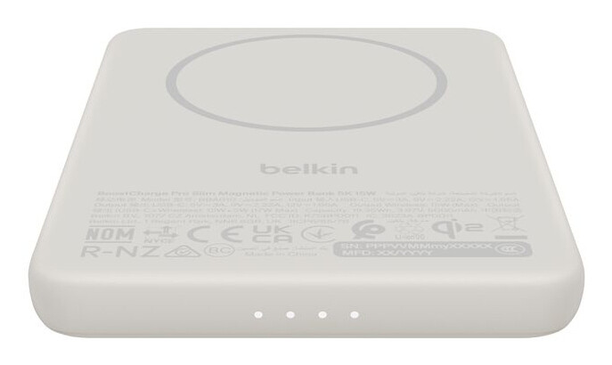 Belkin BPD021HQSA powerbank 5000 mAh Draadloos opladen Zand - Afbeelding 4