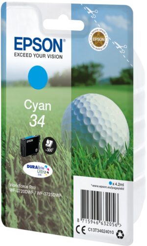 Epson Golf ball 34 Golfbal DURABrite Ultra afzonderlijke cyaan inkt