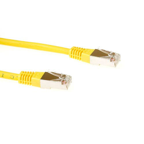 ACT Gele 1 meter LSZH SFTP CAT6 patchkabel met RJ45 connectoren