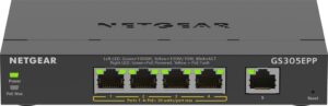 NETGEAR 5-Port Gigabit Ethernet High-Power PoE+ Plus Switch (GS305EPP)