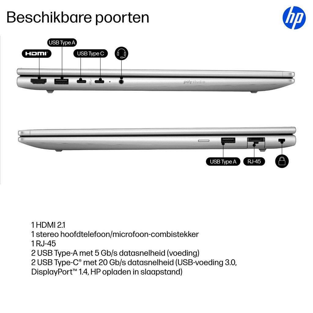 HP ProBook 4 G1i AI Intel Core Ultra 7 255H Laptop 40,6 cm (16") WUXGA 16 GB DDR5-SDRAM 512 GB SSD Wi-Fi 6E (802.11ax) Windows 1 - Afbeelding 19