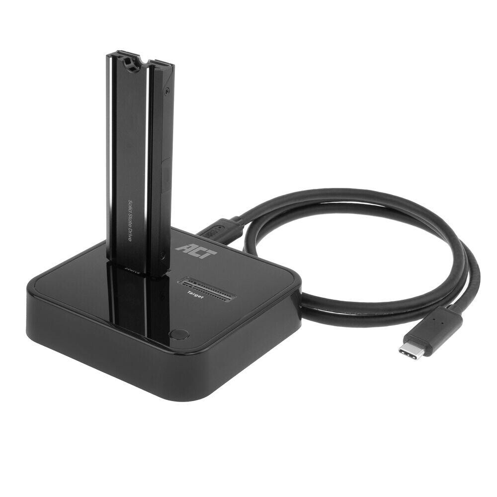 ACT M.2 NVMe/PCIe dual SSD docking clone station, USB-C 3.2 Gen2 - Afbeelding 2