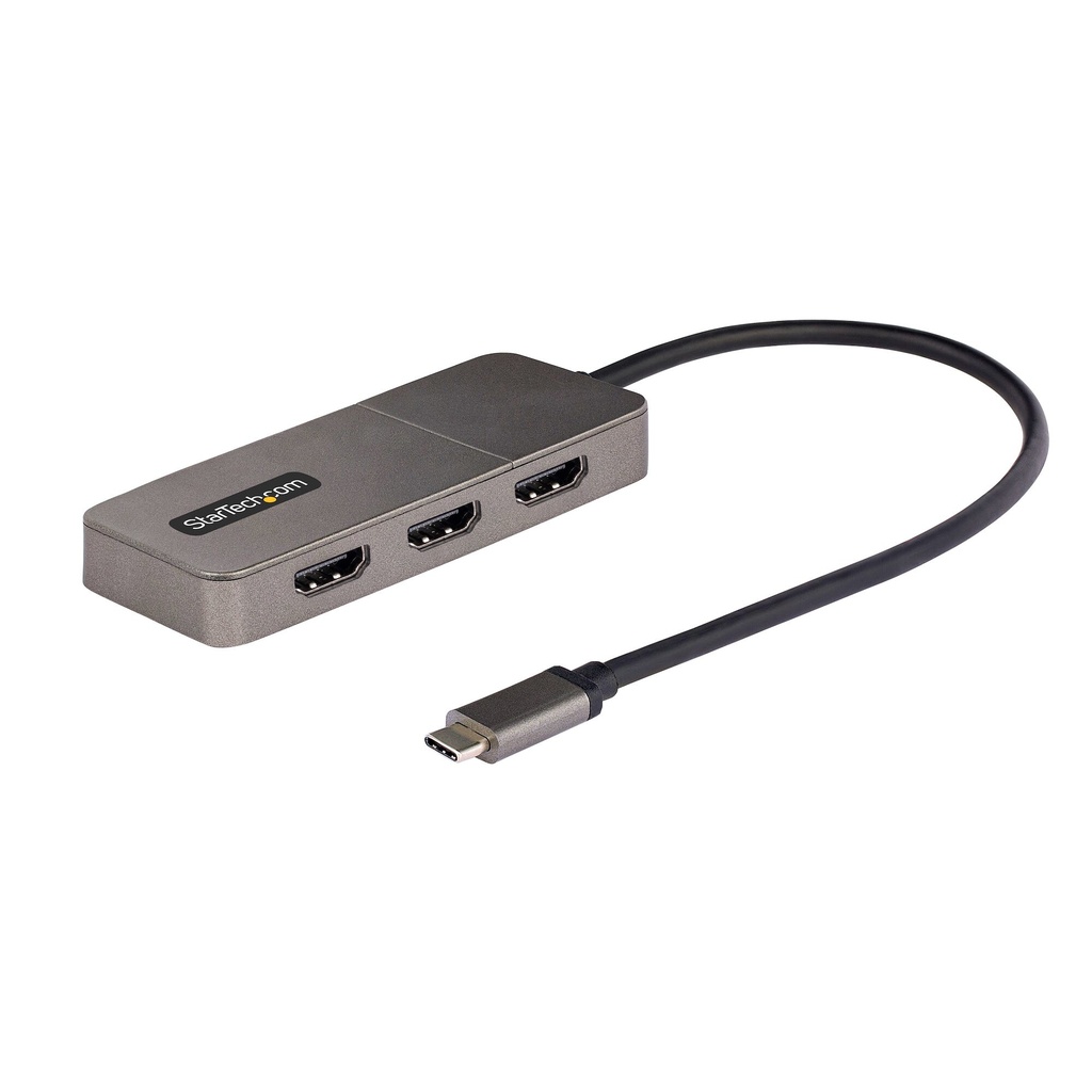 StarTech.com 3-Port USB-C Multi-Monitor Adapter, USB Type-C naar 3x HDMI MST Hub, Triple 4K 60Hz HDMI Laptop Display Extender /