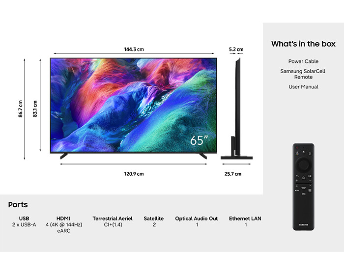 Samsung 65” Micro RGB 4K Vision AI Smart TV R86H (2026) - Afbeelding 12