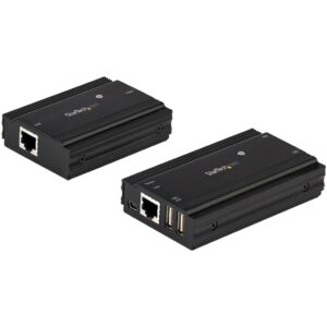 StarTech.com 4-Port USB 2.0 Extender Hub over Single CAT5e/CAT6 Ethernet Kabel (RJ45) - 100m - USB Extender Hub Adapter Kit - M