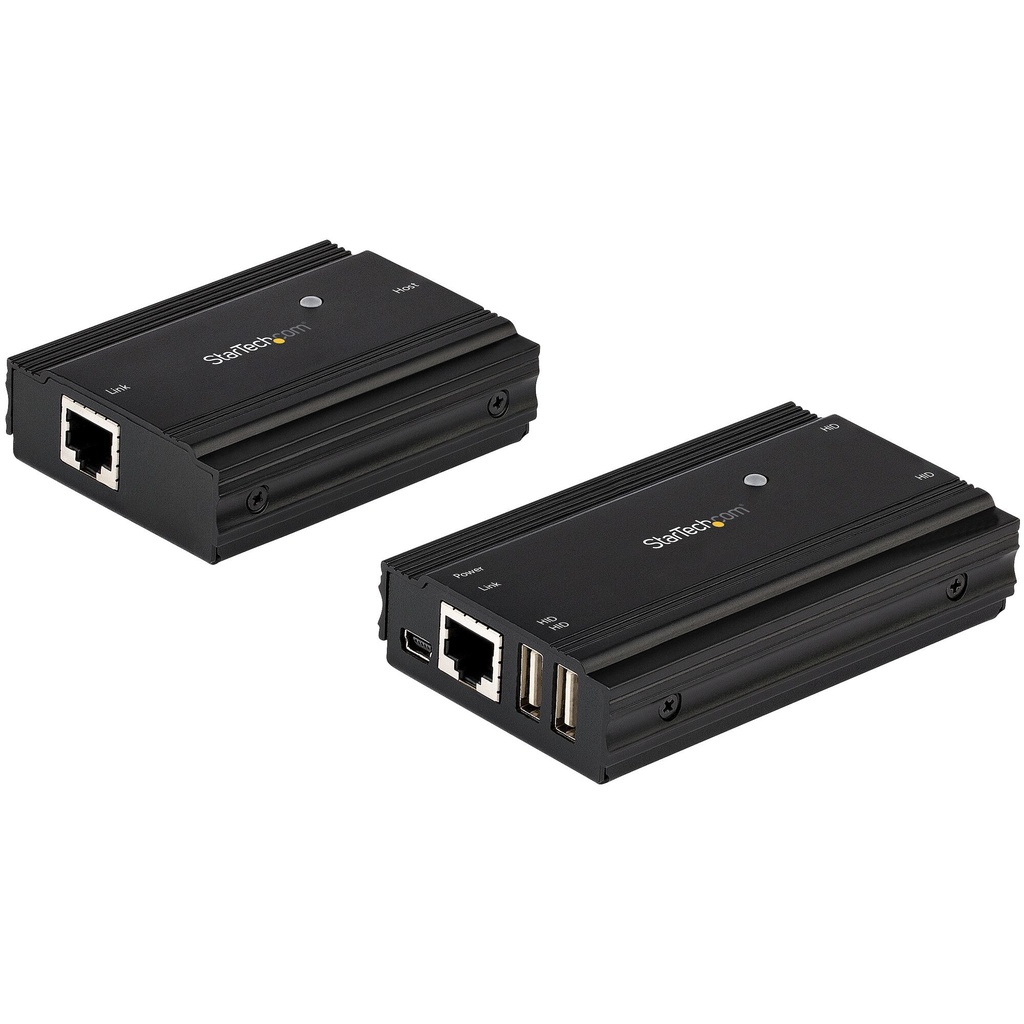 StarTech.com 4-Port USB 2.0 Extender Hub over Single CAT5e/CAT6 Ethernet Kabel (RJ45) - 100m - USB Extender Hub Adapter Kit - M