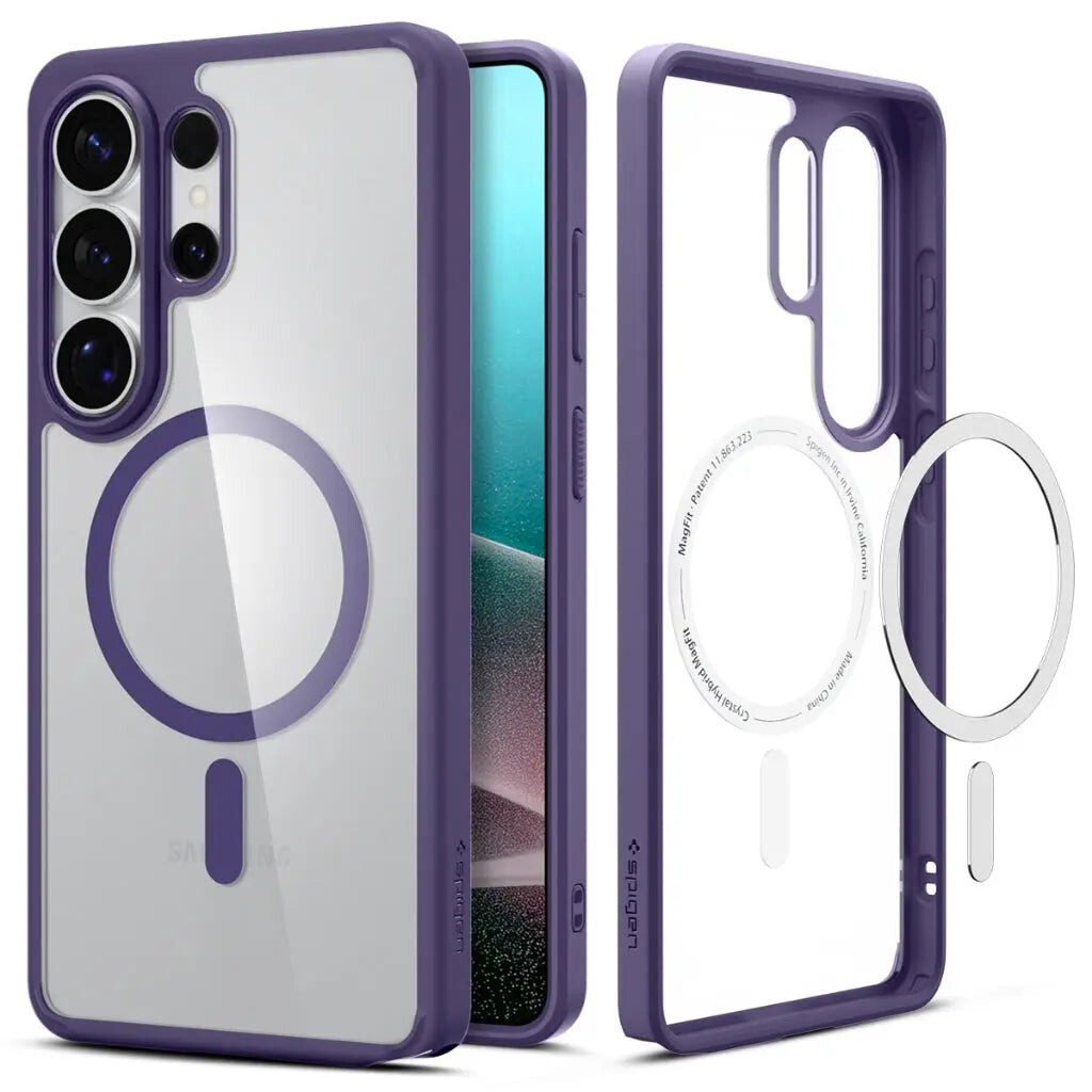 Spigen Ultra Hybrid (MagFit) mobiele telefoon behuizingen 17,5 cm (6.9") Hoes Transparant, Paars