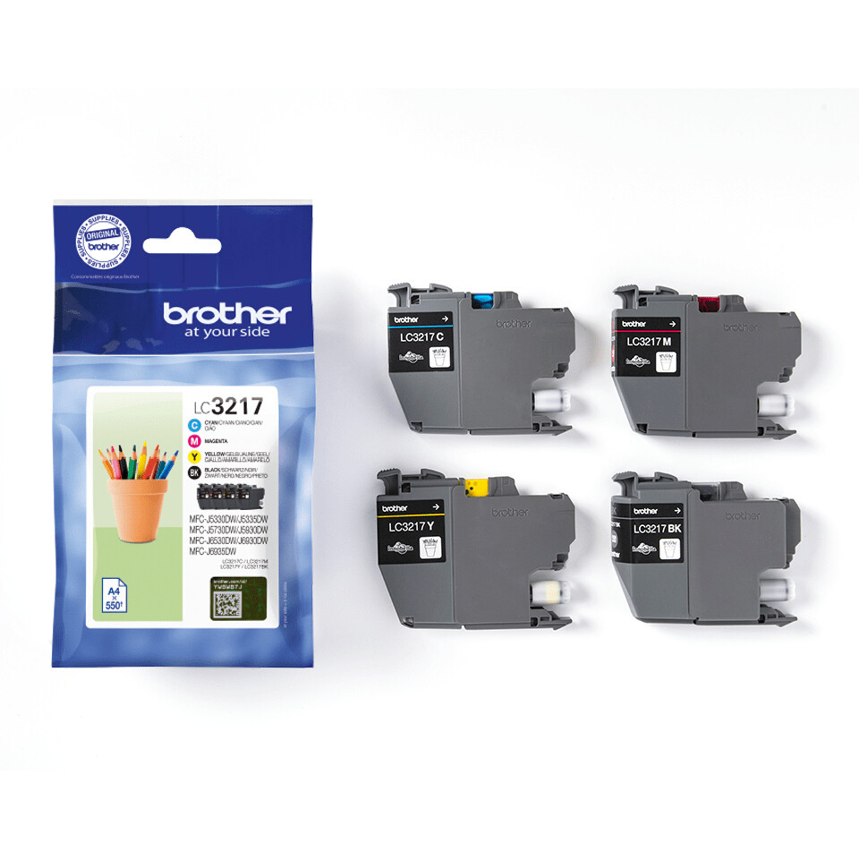 Brother LC3217VAL inktcartridge 4 stuk(s) Origineel Zwart, Cyaan, Magenta, Geel - Afbeelding 2