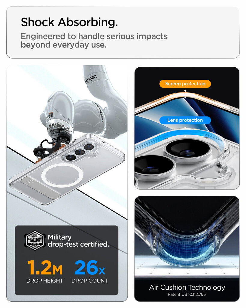 Spigen Ultra Hybrid S (Mag Fit) mobiele telefoon behuizingen 16 cm (6.3") Hoes Transparant, Wit - Afbeelding 12