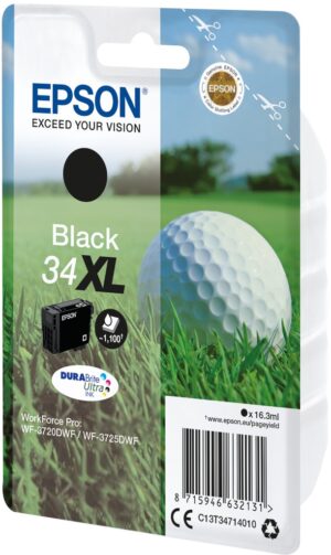 Epson Golf ball 34XL Golfbal DURABrite Ultra afzonderlijke zwarte inkt