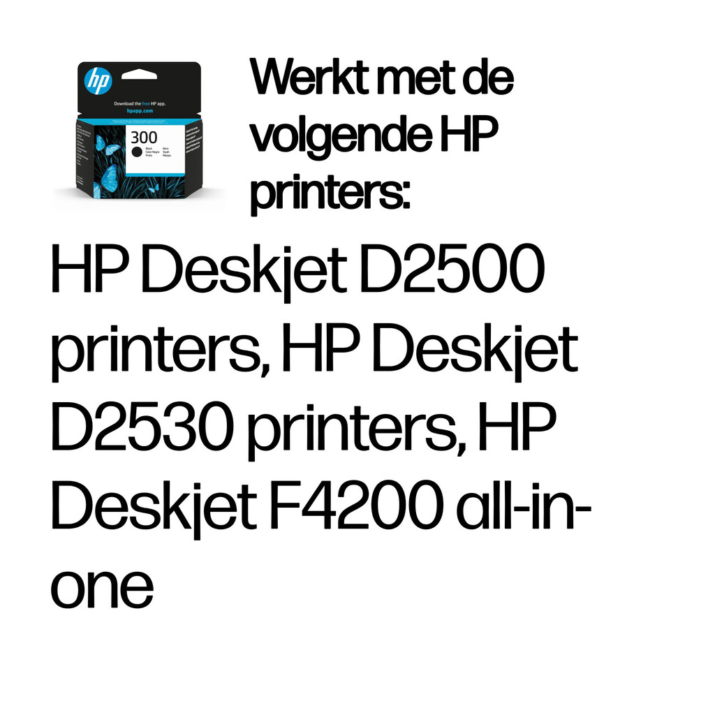 HP 300 originele zwarte inktcartridge - Afbeelding 2