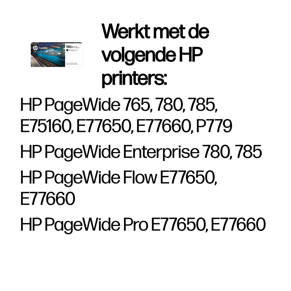 HP Originele 982X zwarte high-capacity PageWide cartridge - Afbeelding 2
