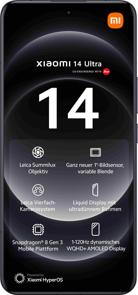 Xiaomi 14 Ultra 17,1 cm (6.73") Dual SIM 5G USB Type-C 16 GB 512 GB 5000 mAh Zwart - Afbeelding 2