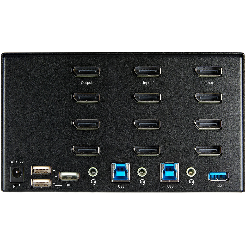 StarTech.com 2 Port Quad Monitor DisplayPort KVM Switch - 4K 60Hz UHD HDR - Desktop 4K DP 1.2 KVM met 2 Port USB 3.0 Hub (5Gbps) - Afbeelding 4