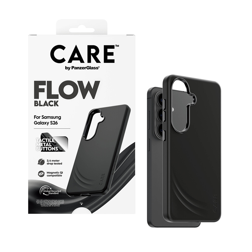 PanzerGlass CARE™ by ® Flow Case Black w. Qi Samsung Galaxy S26 mobiele telefoon behuizingen Hoes Zwart - Afbeelding 5