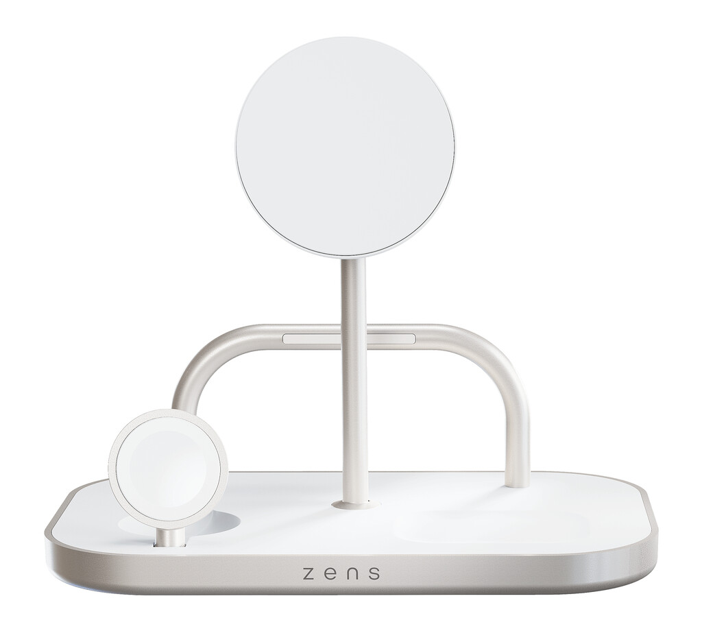 ZENS ZEDC29W/00 oplader voor mobiele apparatuur Hoofdtelefoons, Smartphone, Smartwatch Zilver, Wit AC, USB Draadloos opladen Sne - Afbeelding 2