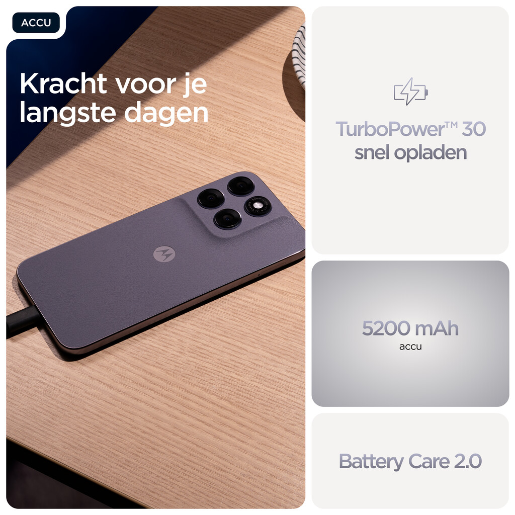 Motorola moto g67 17,3 cm (6.8") Hybride Dual SIM Android 16.0 5G USB Type-C 4 GB 256 GB 5200 mAh Grijs - Afbeelding 10