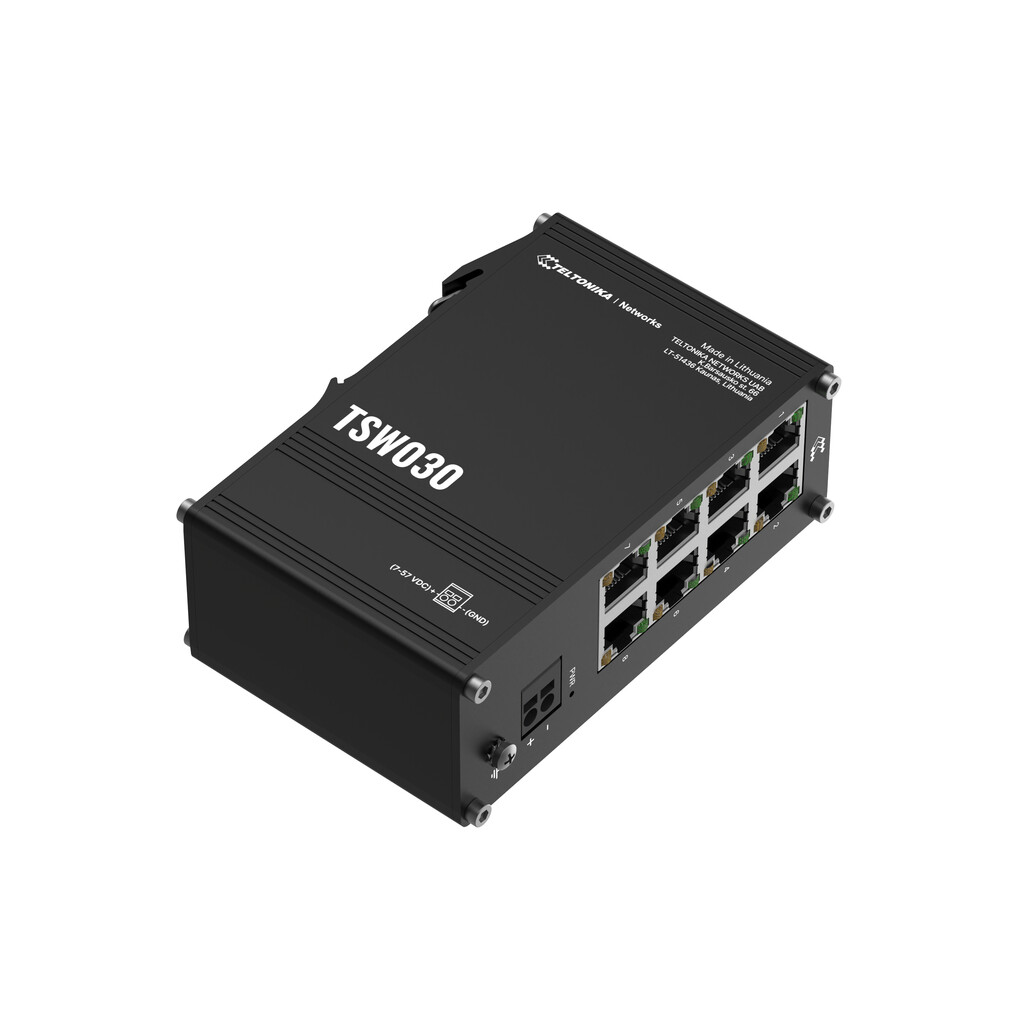 Teltonika NETWORKS TSW030 8-Port Ethernet Switch Unmanaged Fast Ethernet (10/100) Zwart - Afbeelding 5