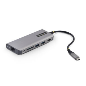 StarTech.com USB-C naar HDMI Multiport Adapter, 140W PD Charging, 4K60Hz, 3 Port USB 10Gbps Hub, SD Kaartslot, 2.5GbE, Mini Dock